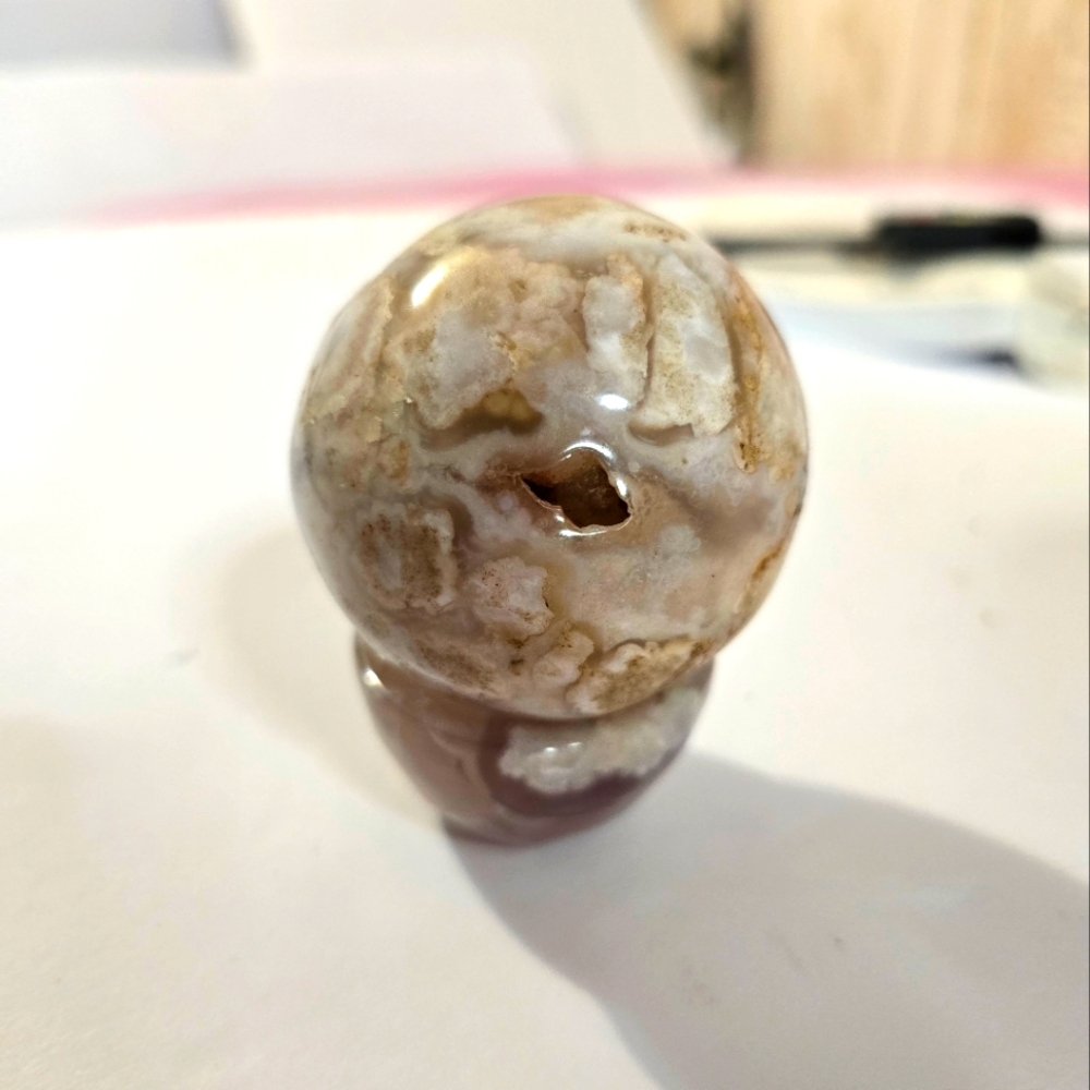 Flower agate spear